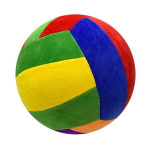 i-Scream Balloon Ball - 7.9" (20 cm) Soccer Ball Size, Washable, Safe, Soft Suede Material Cover with Balloon Inflation Pipe for Indoor and Outdoor, PE/Classroom Activities, Parties, and Games