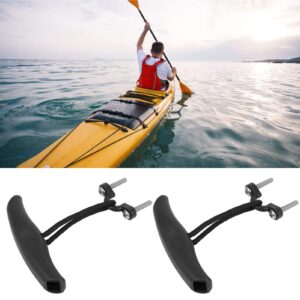 Alomejor 2 Packs Kayak Pull Handle Canoeing T Shape Pull Handle with Cord and Pad Eyes & Screws