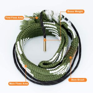 New Gun Snake Cleaner Gun Cleaning Kits Bore Rope 20 GA Gauge for Rifle, Pistol & Shotgun Gun Barrel Cleaning