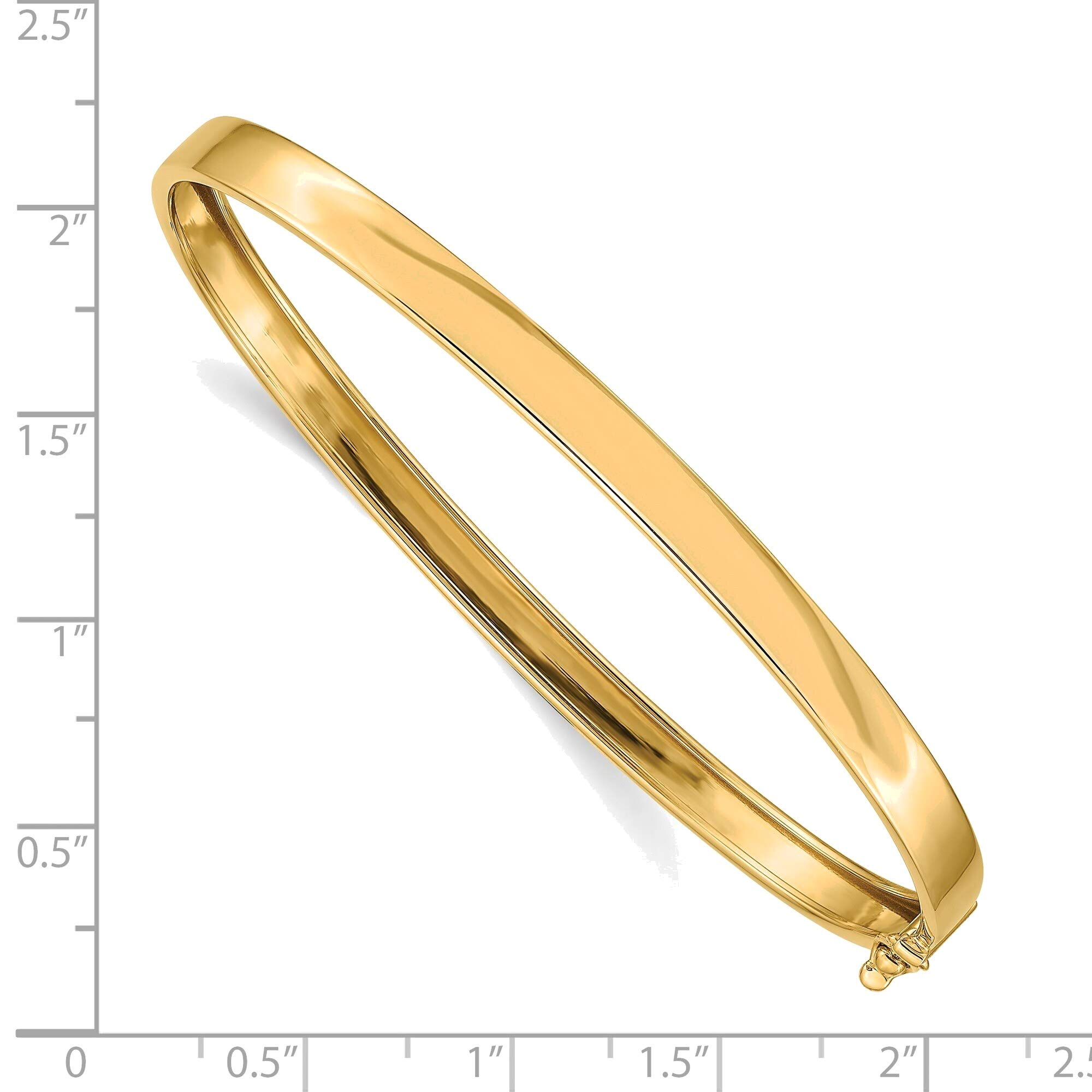 Flexible Hinged Bangle Bracelet in 14K Yellow Gold