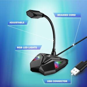 bugha exclusive led gaming microphone for pc