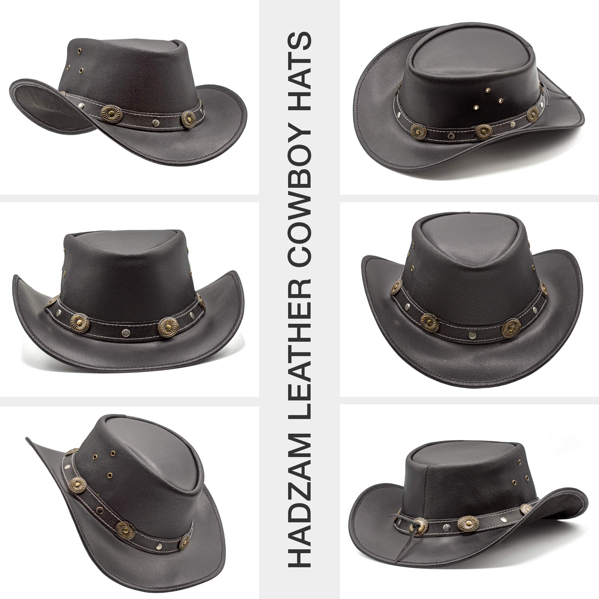 Showerproof Outback hat Also Worn as Leather Cowboy hat, Australian Hats for Men & Women Black