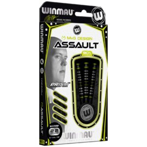 Winmau Michael Van Gerwen MvG Assault 22 Gram Tungsten Darts Set with Flights and Stems (Shafts)