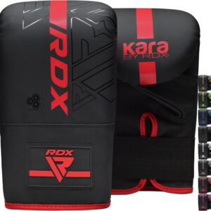 RDX Bag Gloves Boxing Punching Mitts, Maya Hide Leather, Padding, Ventilated Palm, MMA Heavy Punch Training, Muay Thai Kickboxing Focus Pads Double End Speed Ball Workout, Adult Men Women