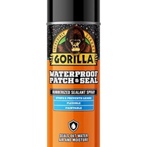 Gorilla Waterproof Patch & Seal Rubberized Sealant Spray; Black; 16oz (Bulk Pack of 6)