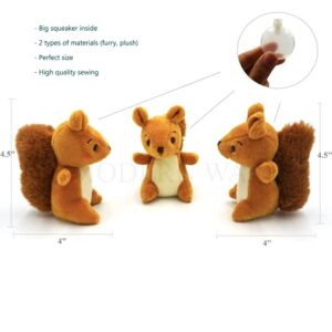 MODERN WAVE - Interactive Squeaky Plush Hide and Seek Squirrel Type Puzzle Toy for Dogs, Medium Size (Acorn and Squirrels)