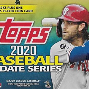 2020 Topps Traded and Update Series Baseball Unopened Blaster Box of Packs with 99 Cards including One EXCLUSIVE Coin Card and Possible Rookies Autographs and Jersey Cards