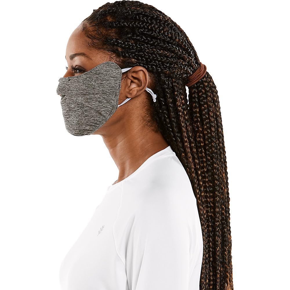 Coolibar UPF 50+ Men's Women's Zenith UV Mask - Sun Protective (Small/Medium- Charcoal Heather)