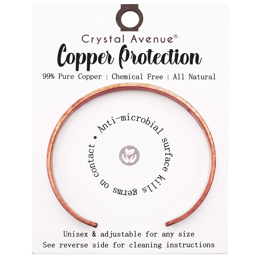 Rosemarie & Jubalee 99% Pure Copper Healing Protection Open Cuff Style Bracelet, 2.5"