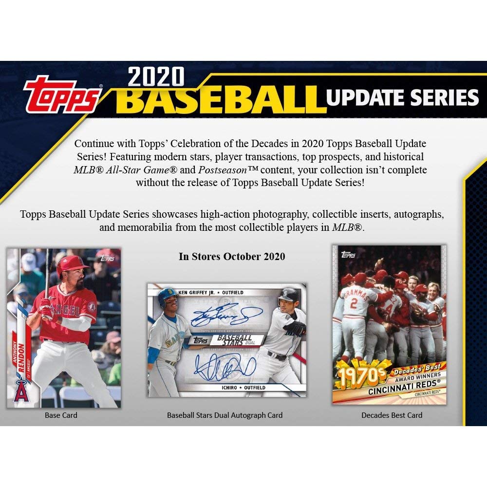 2020 Topps Traded and Update Series Baseball Unopened Blaster Box of Packs with 99 Cards including One EXCLUSIVE Coin Card and Possible Rookies Autographs and Jersey Cards