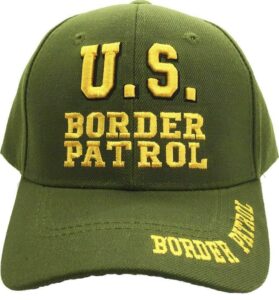 let it fly us border patrol green embroidered hat cap