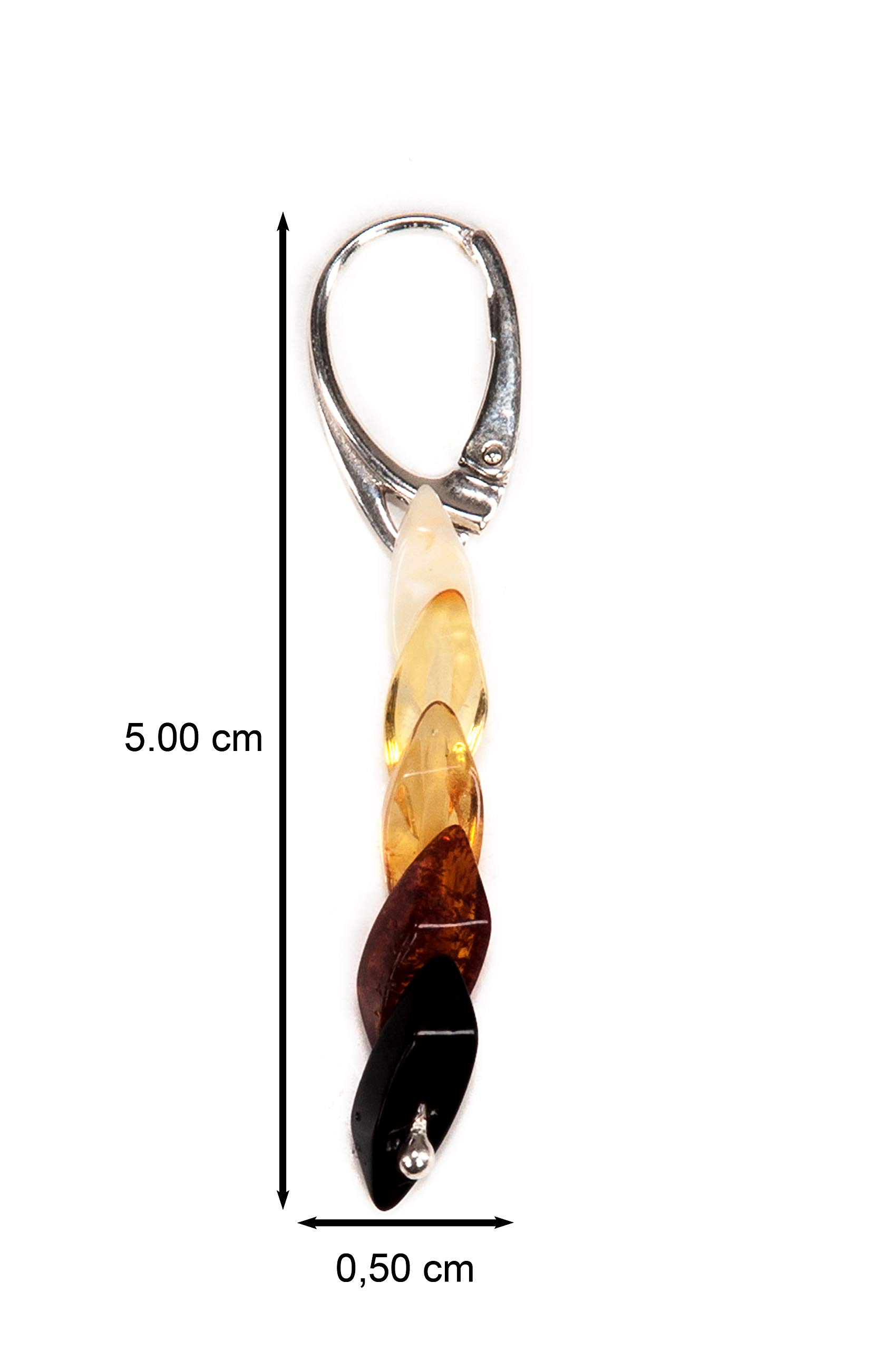 AMBERAGE Natural Baltic Amber Leverback Earrings