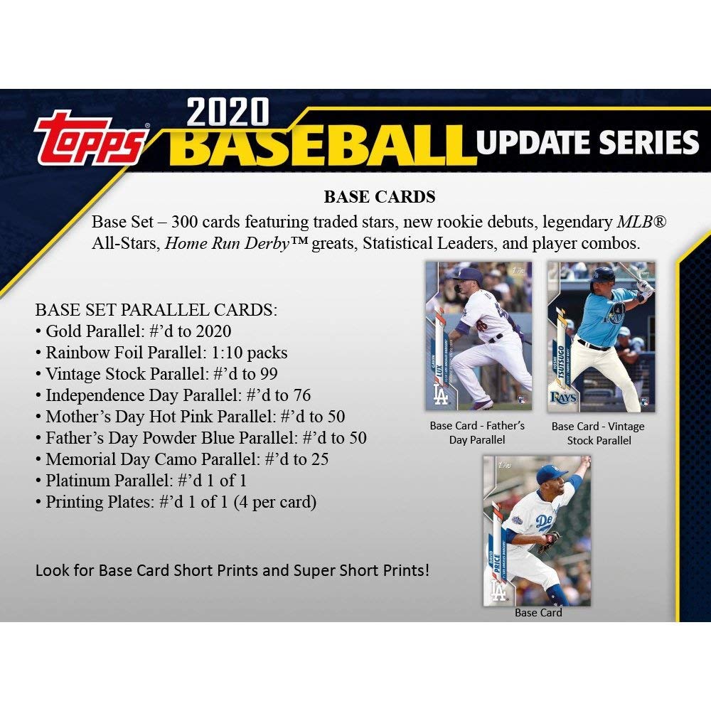 2020 Topps Traded and Update Series Baseball Unopened Blaster Box of Packs with 99 Cards including One EXCLUSIVE Coin Card and Possible Rookies Autographs and Jersey Cards