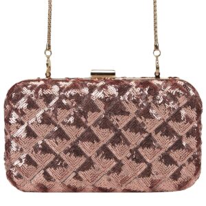 Fawziya Evening Clutch Sequin Novelty Medium Purses For Women Formall-Pink