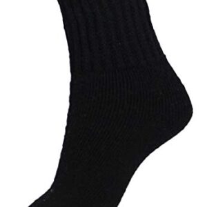 BomKinta Women Winter Solid Socks Thick Warm Wool Socks Cozy Crew Socks for Women Christmas Gift, Medium