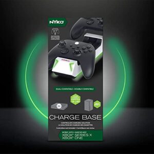 Nyko Charging Station for Xbox Series XS and Xbox - Charge Base for 2 Xbox Controllers w/LED Indicators and Extra USB Port - Xbox Controller Charge Stand w/Rechargeable Batteries - Xbox Accessories