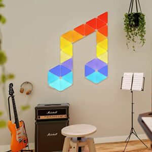 Nanoleaf Shapes WiFi and Thread Smart RGBW 16M+ Color LED Dimmable Gaming and Home Decor Wall Lights Smarter Kits (Triangles Smarter Kit (7 Pack)