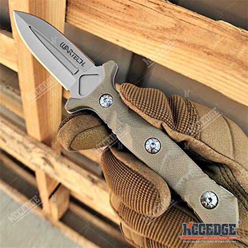 Hunting Knife Tactical Knife Survival Knife 8" Fixed Blade Knife w/ Molle Compatible Pressure Retention Sheath Camping Accessories Survival Kit Survival Gear Tactical Gear 79965 (Desert Tan)