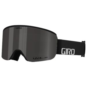 giro axis ski goggles - snowboard goggles for men - black wordmark strap with vivid smoke/vivid infrared lenses