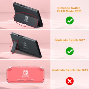 Fintie Carrying Case for Nintendo Switch OLED Model 7.0"/Switch 6.2" - Portable Travel Bag Protective Sleeve Pouch with Game Card Slots & Large Pocket for Switch and Accessories, Raining Hearts