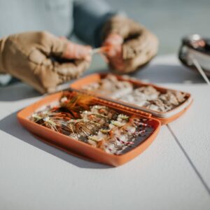 fishpond Tacky Pescador Fly Box - Burnt Orange | Waterproof Fly Box | Silicone Slits