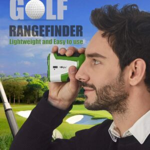 BIJIA Golf Rangefinder with Slope Switch-700Yards 6X Laser Range Finder with Slope On/Off Switch Rechargeable High Precision Flaglock/Scan/Slope/Angle/Speed/Vibration for Golfing/Tournament Legal