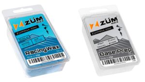 zumwax ski/snowboard/nordic/cross-country racing iron on wax bundle - cold temperature wax + base prep