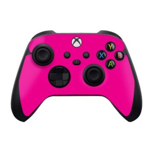 MIGHTY SKINS Skin Compatible with Xbox Series X and S Controller - Solid Hot Pink | Protective, Durable, and Unique Vinyl Decal wrap Cover | Easy to Apply and Change Styles | Made in The USA