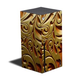 MIGHTY SKINS Skin Compatible with Xbox Series X - Mosaic Gold | Protective, Durable, and Unique Vinyl Decal wrap Cover | Easy to Apply and Change Styles | Made in The USA (MIXBSERX-Mosaic Gold)