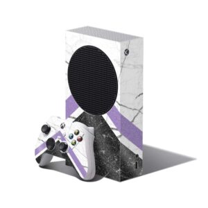 mightyskins glossy glitter skin compatible with xbox series s bundle - geometric marble | durable high-gloss glitter finish | easy to apply and change styles | made in the usa