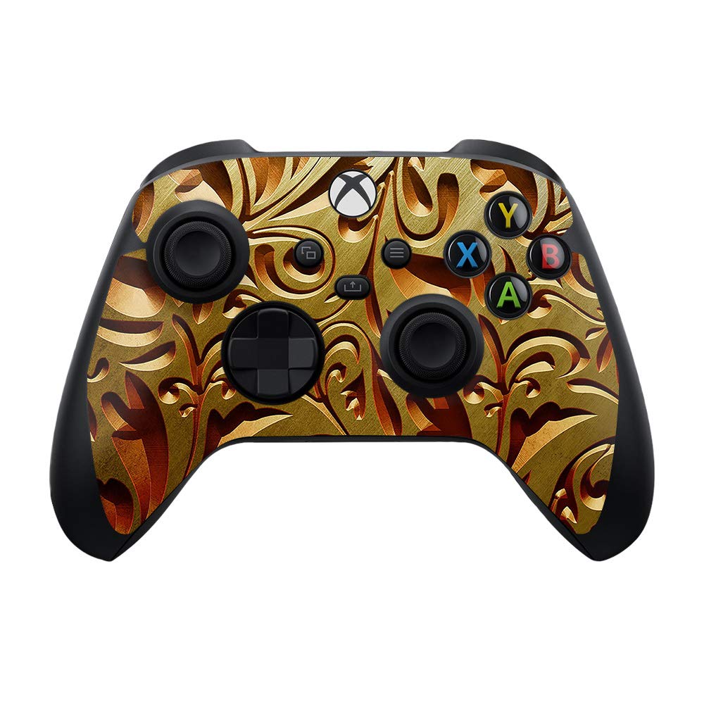 MIGHTY SKINS Skin Compatible with Xbox Series X and S Controller - Mosaic Gold | Protective, Durable, and Unique Vinyl Decal wrap Cover | Easy to Apply and Change Styles | Made in The USA (MIXBSERXSCON-Mosaic Gold)