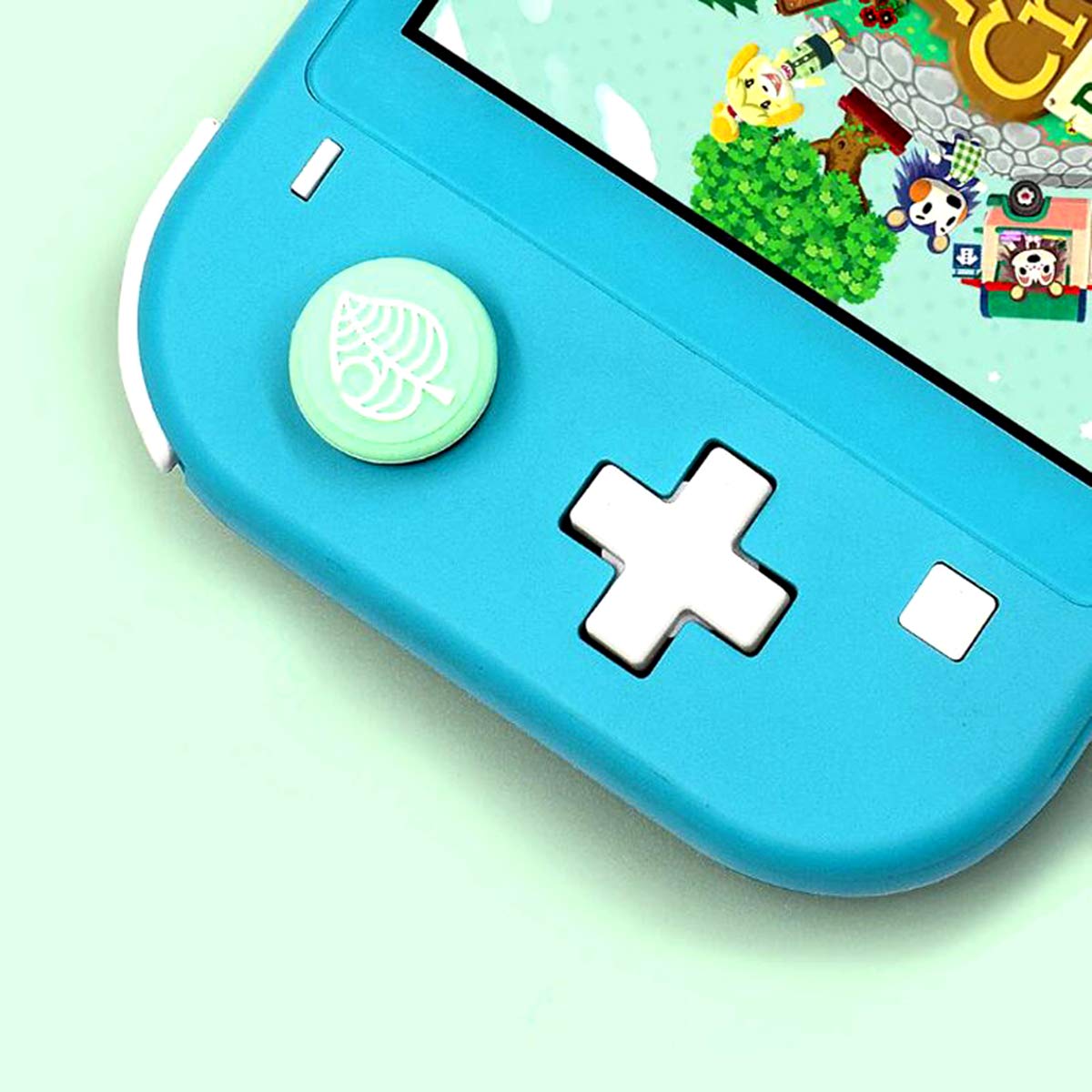 Wen XinRong 6Pcs Thumb Grip Caps Compatible with Nintendo Switch/Lite Cute Cat Paw Raccoon Green Leaf Design Joystick Caps Compatible for Switch Joy Con Controller NS Accessories