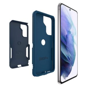 OtterBox Galaxy S21 5G (ONLY - DOES NOT FIT Plus or Ultra) Commuter Series Case - BESPOKE WAY (BLAZER BLUE/STORMY SEAS BLUE), slim & tough, pocket-friendly, with port protection