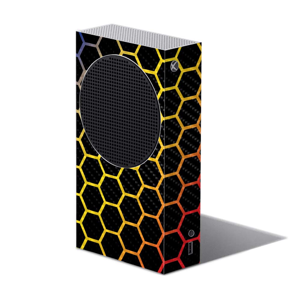 MIGHTY SKINS Carbon Fiber Skin Compatible with Xbox Series S - Primary Honeycomb | Protective, Durable Textured Carbon Fiber Finish | Easy to Apply | Made in The USA