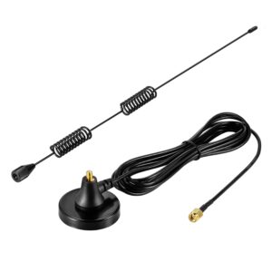 Bingfu Dual Band VHF UHF 136-174MHz 400-470MHz Ham Radio Magnetic Base Antenna Handheld Two Way Radio SMA Male Antenna for Ham Radio Walkie Talkie Icom Yaesu Vertex Standard Horizon Marine VHF Radio