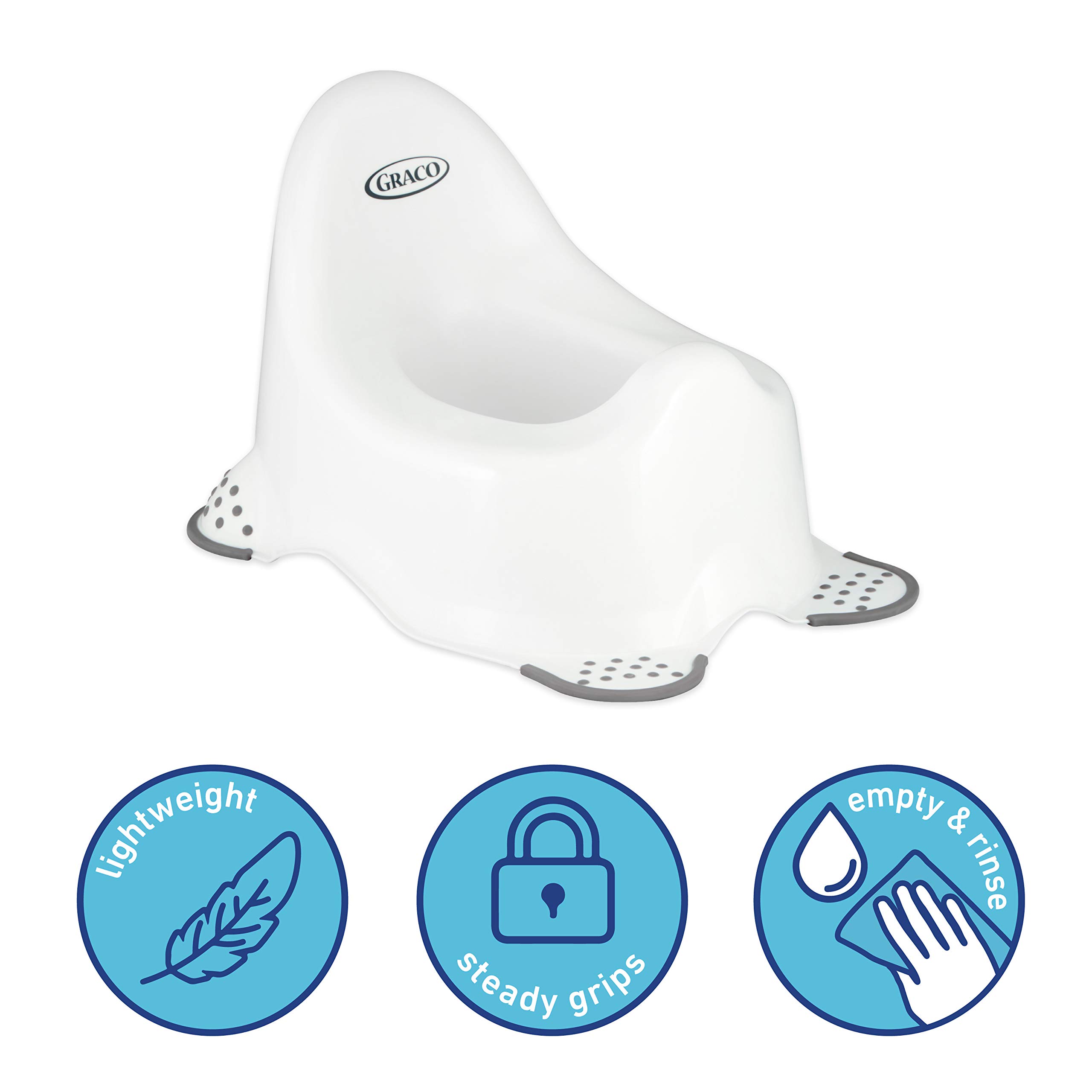 Graco Steady Potty with Anti-Slip Grip - White