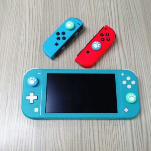 Wen XinRong 6Pcs Thumb Grip Caps Compatible with Nintendo Switch/Lite Cute Cat Paw Raccoon Green Leaf Design Joystick Caps Compatible for Switch Joy Con Controller NS Accessories