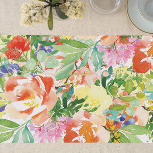 DB Party Studio Paper Place Mats Pack of 25 Gorgeous Colorful Watercolor Flowers Bridal Shower Engagement Graduation Parties Brunch Dinner Easy Cleanup Disposable Table Setting 17" x 11" Placemats