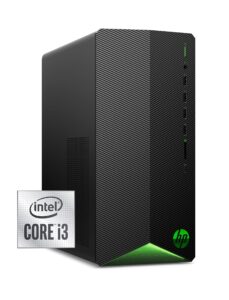 hp pavilion gaming desktop, nvidia geforce gtx 1650 super, intel core i3-10100, 8 gb ddr4 ram, 256 gb pcie nvme ssd, windows 11, usb mouse and keyboard, compact tower design (tg01-1022, 2020)