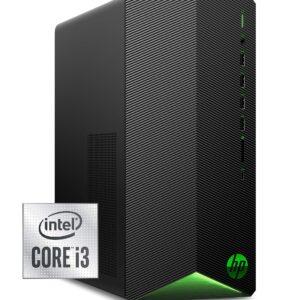 HP Pavilion Gaming Desktop, NVIDIA GeForce GTX 1650 SUPER, Intel Core i3-10100, 8 GB DDR4 RAM, 256 GB PCIe NVMe SSD, Windows 11, USB Mouse and Keyboard, Compact Tower Design (TG01-1022, 2020)