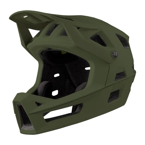 IXS Unisex Trigger FF MIPS (Olive,ML)- Adjustable with Compatible Visor 57-59cm Adult Helmets for Men Women