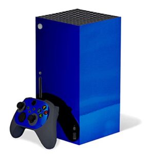 BLUE CHROME MIRROR - Vinyl Decal Mod Skin Kit by System Skins - Compatible with Microsoft Xbox Series X Console (XBX)