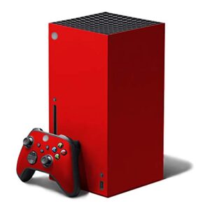 rockin red - vinyl decal mod skin kit by system skins - compatible with microsoft xbox series x console (xbx)