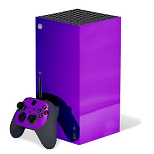 purple chrome mirror - vinyl decal mod skin kit by system skins - compatible with microsoft xbox series x console (xbx)