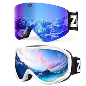 ZIONOR Ski Goggles with X 11 Magnetic Ski Goggles