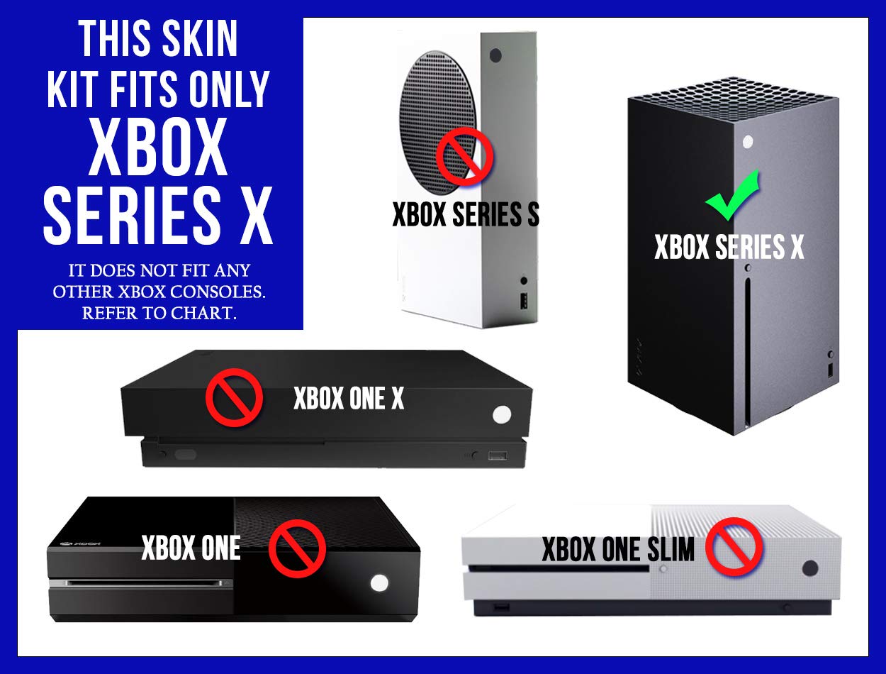 OCEAN BLUE - Vinyl Decal Mod Skin Kit by System Skins - Compatible with Microsoft Xbox Series X Console (XBX)