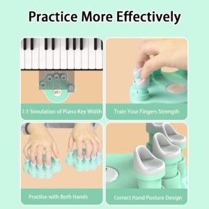 Moreup Piano Finger Trainers, Hand Grip Exerciser Ergonomic Training Finger Pressing Posture Correction Tool for Guitar Piano Trigger Finger Training Arthritis Therapy and Grip 2PCS/Set