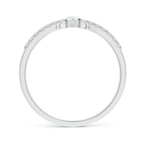 Pure Ignis Lab Grown Diamond Infinity Ring for Her in 925 Sterling Silver (Ring Size 6) - April Birthstone