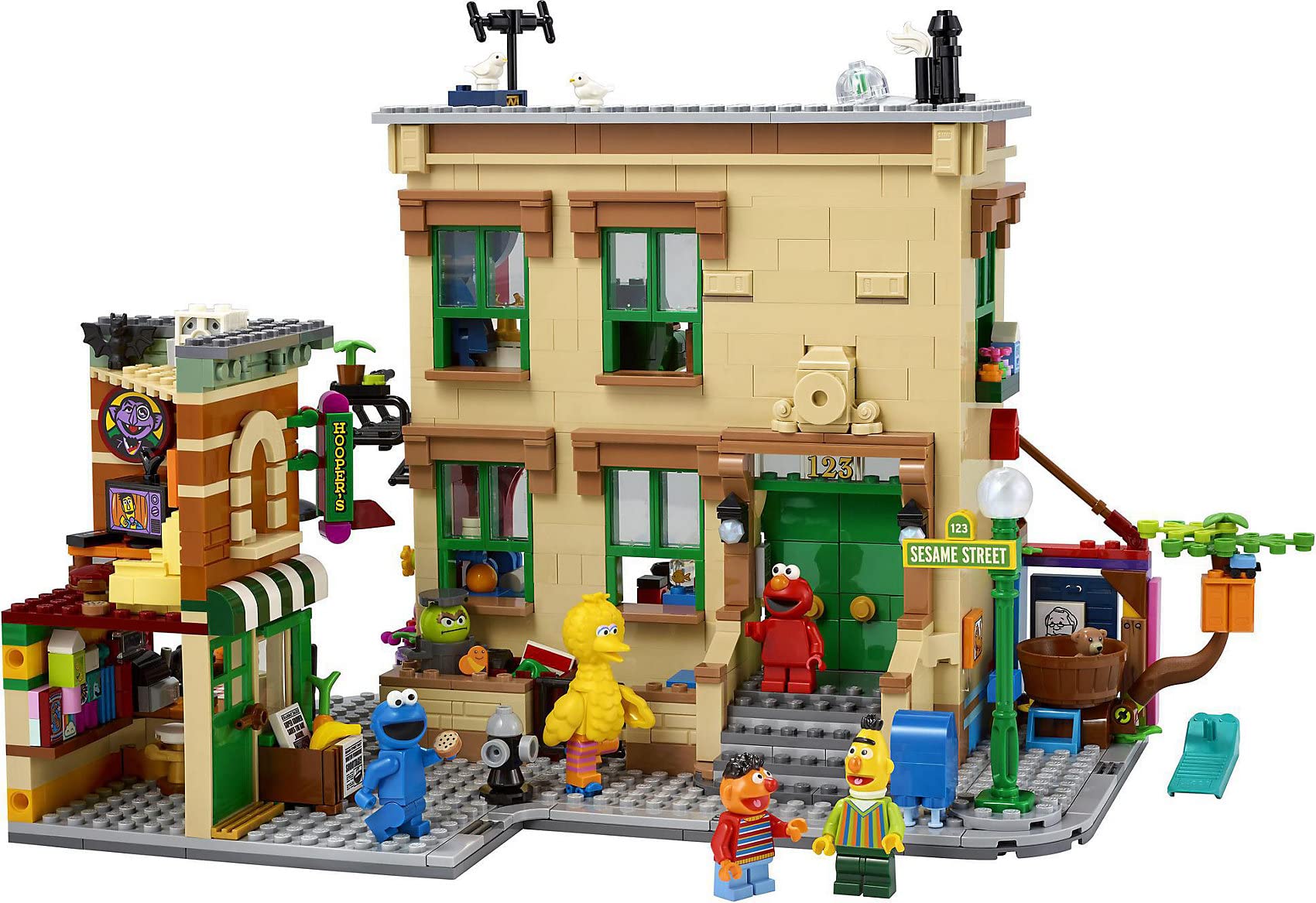 LEGO Ideas 123 Sesame Street 21324 Building Kit; Awesome Build-and-Display Model for Adults Featuring Elmo, Cookie Monster, Oscar The Grouch, Bert, Ernie and Big Bird, New 2021 (1,367 Pieces)