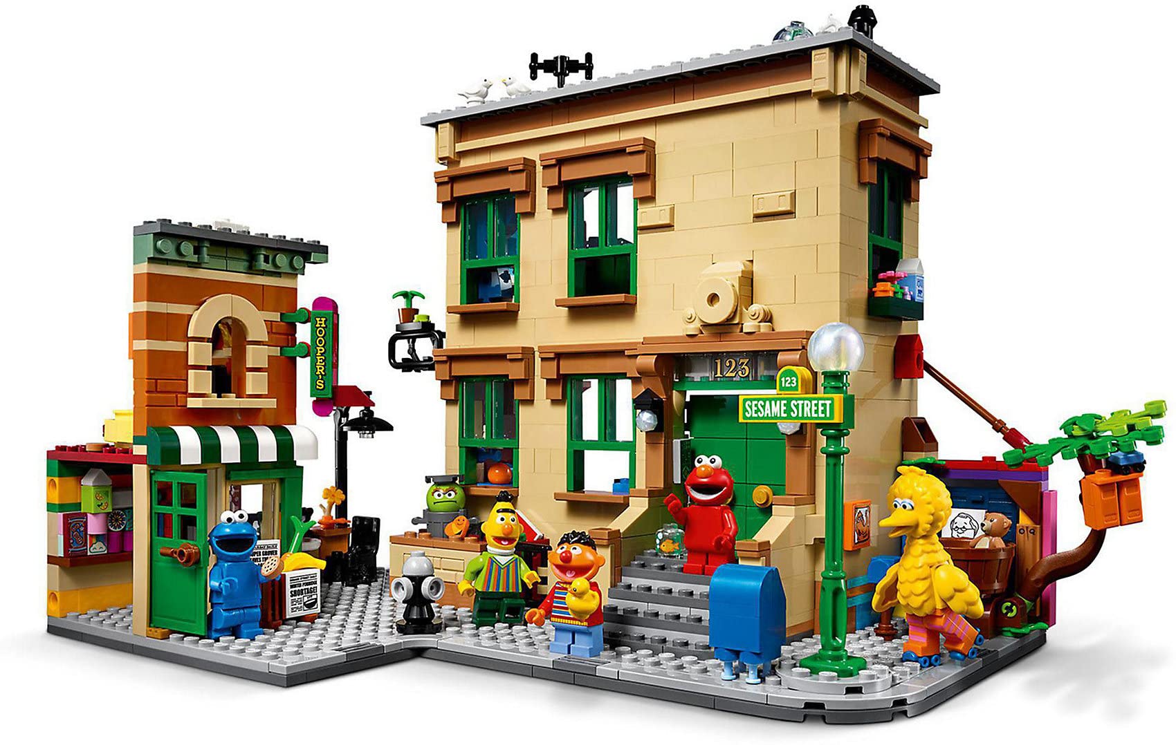 LEGO Ideas 123 Sesame Street 21324 Building Kit; Awesome Build-and-Display Model for Adults Featuring Elmo, Cookie Monster, Oscar The Grouch, Bert, Ernie and Big Bird, New 2021 (1,367 Pieces)